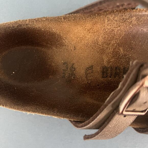 Birkenstock Mayari Mocha Brown Birkibuc Strappy Sandals - Picture 9 of 9